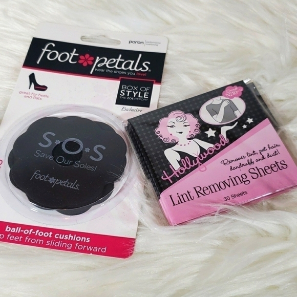 VAR Accessories - New In Packages Foot Petals & Lint Removing Sheets Styling Tools Duo